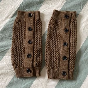 Brown Knit Boot Toppers